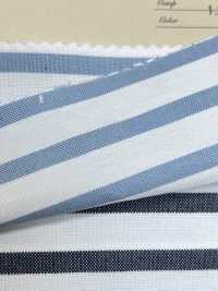 3361 Indigo Oxford Horizontal Stripes[Textile / Fabric] ARINOBE CO., LTD. Sub Photo