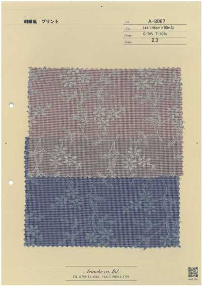 A-8067 Embroidery-style Print