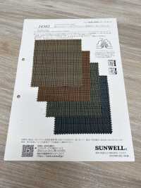 14382 50 Single Thread Craft Washer Processed Sora Feather Dobby Glen Check[Textile / Fabric] SUNWELL Sub Photo