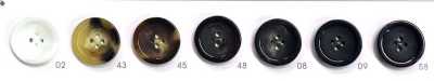 UNICORNM01 [Buffalo Horn Style] 4-Hole Button With Rim