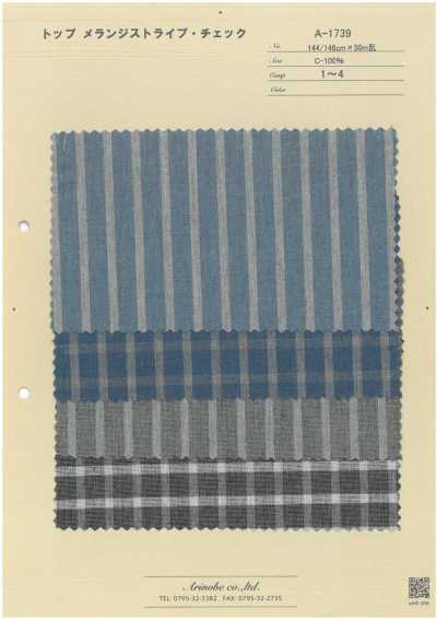 A-1739 Top Melange Stripe/check