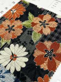 83057 Uneven Thread Cloth Manyofu Kasuri With Cherry Blossoms[Textile / Fabric] VANCET Sub Photo