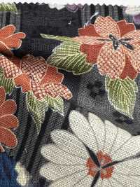 83057 Uneven Thread Cloth Manyofu Kasuri With Cherry Blossoms[Textile / Fabric] VANCET Sub Photo