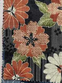 83057 Uneven Thread Cloth Manyofu Kasuri With Cherry Blossoms[Textile / Fabric] VANCET Sub Photo