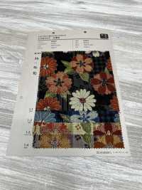 83057 Uneven Thread Cloth Manyofu Kasuri With Cherry Blossoms[Textile / Fabric] VANCET Sub Photo