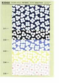 83060 T/C Color Denim Print Polka Dots, Flowers, Check[Textile / Fabric] VANCET Sub Photo