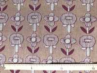 850379 Linen Linen Canvas Natural Print Hana[Textile / Fabric] VANCET Sub Photo