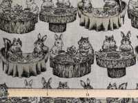 850385 Linen Linen Canvas Animal Land Tea Party[Textile / Fabric] VANCET Sub Photo