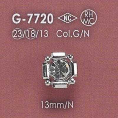 G7720 Glass/Cast Half-Ring Shank Button