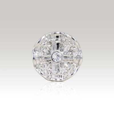 G3439 Glass/Cast Half-Ring Shank Button