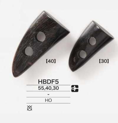 HBDF5 Real Buffalo Horn Toggle Button