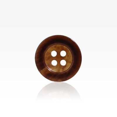 Real Buffalo Horn Front 4-hole Button