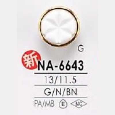 NA6643 Nylon Resin/brass Tunnel Shank Button