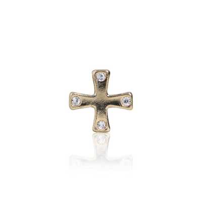 SBC4215 Glass/High Metal Half-Ring Shank Button