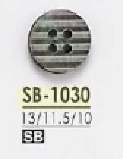 SB1030 Black Mother-of-pearl Shell Four-hole Button