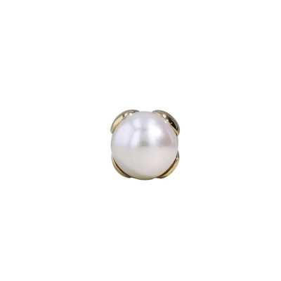 CR0200 Pearl-coated/Brass Circular Ring Half-Ring Shank Button