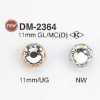 DM2364 Glass/Die-cast Circular Ring Half-ring Shank Button