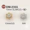 DM2355 Glass/Die-cast Circular Ring Half-ring Shank Button