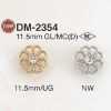 DM2354 Glass/Die-cast Circular Ring Half-ring Shank Button