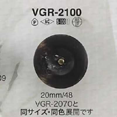 VGR2100 Brass/polyester Resin Circular Ring Half-ring Shank Button