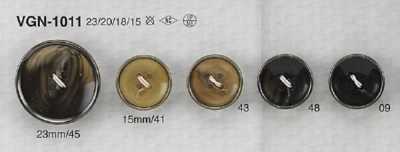 VGN1011 Polyester Resin/brass 4-hole Button