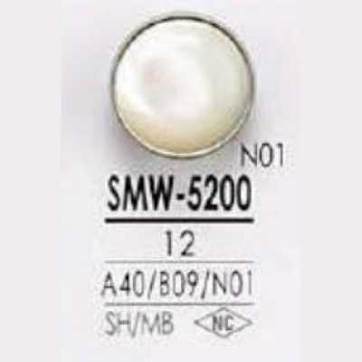 SMW5200 Takase Shell/brass Half-round Ring Shank Button