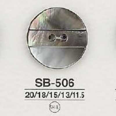 SB506 Black Mother-of-pearl Shell Two-hole Button