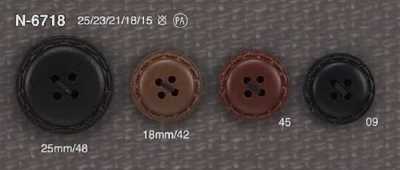Nylon Resin Front-Hole 4-Hole Button