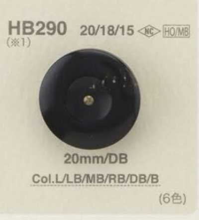 HB290 Real Buffalo Horn/brass (S) Circular Ring Shank Button