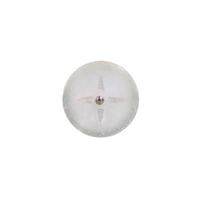 G6973 Brass/Polyester Resin Circular Ring Shank Button
