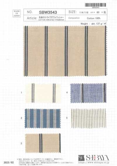 SBW3543 Yarn Dyed Stripe Double Washer Finish