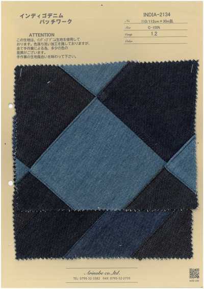 INDIA-2134 Indigo Denim Patchwork