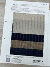 45077 Reflax Yarn-dyed Basket Stripe & Check[Textile / Fabric] SUNWELL Sub Photo