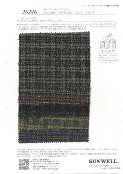 26246 Clo-Mor Cotton Twill Mini Check