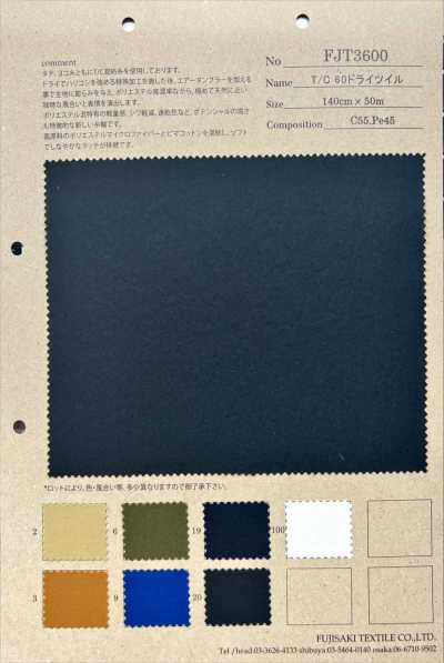 FJT3600 T/C 60 Dry Twill