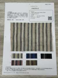 OM25312 TWIST LINEN Stripe Washer Finish[Textile / Fabric] Oharayaseni Sub Photo