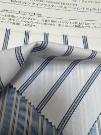 14403 60 Single- Thread Typewritter Cloth Blue Multi-stripe[Textile / Fabric] SUNWELL Sub Photo