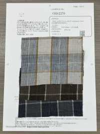 OM42270 TWIST LINEN Washer Finish Windowpane Check[Textile / Fabric] Oharayaseni Sub Photo