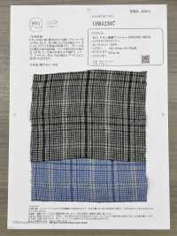 OM42307 40/1 Linen Strong Twist Washer Processing ONETONE CHECK[Textile / Fabric] Oharayaseni Sub Photo