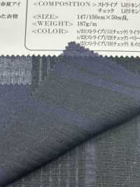 OM43577 60/1 Linen X Linen STRIPE Or CHECK[Textile / Fabric] Oharayaseni Sub Photo