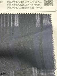 OM43577 60/1 Linen X Linen STRIPE Or CHECK[Textile / Fabric] Oharayaseni Sub Photo