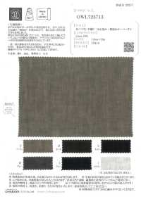OWL723713 40/1 Linen Plain Weave Roll Dyed + Ink Dyed Overdye[Textile / Fabric] Oharayaseni Sub Photo