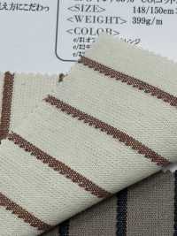 OM43601 Linen Cotton Simple Stripe[Textile / Fabric] Oharayaseni Sub Photo