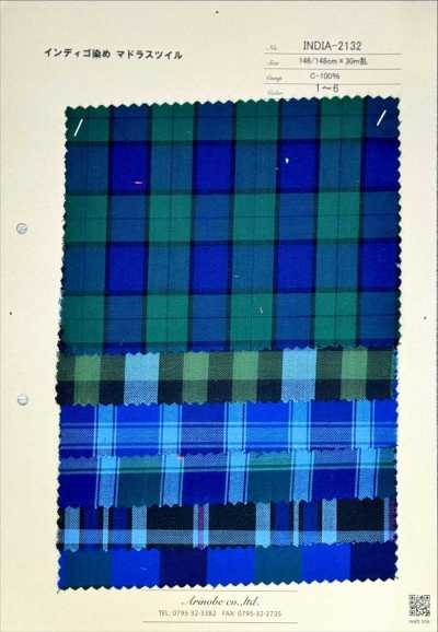 INDIA-2132 Indigo-Dyed Madras Twill