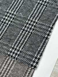 BS43014 FAKE Fleece Stretch Jacquard Glen Check[Textile / Fabric] B Space Sub Photo