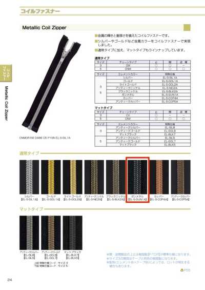 3CMOR-EL-GUN1 Metallic Coil Zipper Size 3 Gunmetal Open