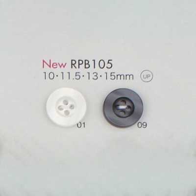 RPB105 Made In Japan Recycled PET Resin 4-Hole Button