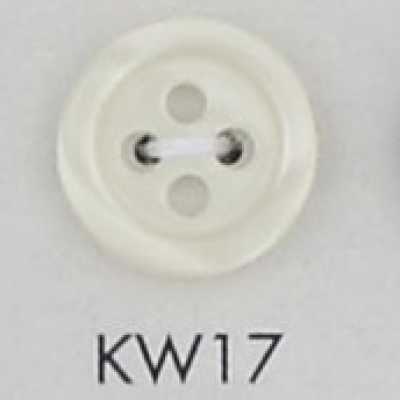 KW17 Polyester Resin Button With Rim, 4-hole