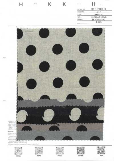 DOT-7100-3 Cotton Linen Sheeting Coin Dot