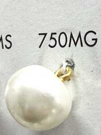750MG Pearl-finish Urea Gold Half-ring Shank Button[Buttons] DAIYA BUTTON Additional Images